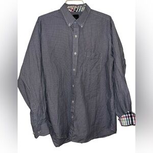 TailorByrd Collection Men’s Sz XL ( 50”)Blue Ginham 100% cotton Dress Shirt